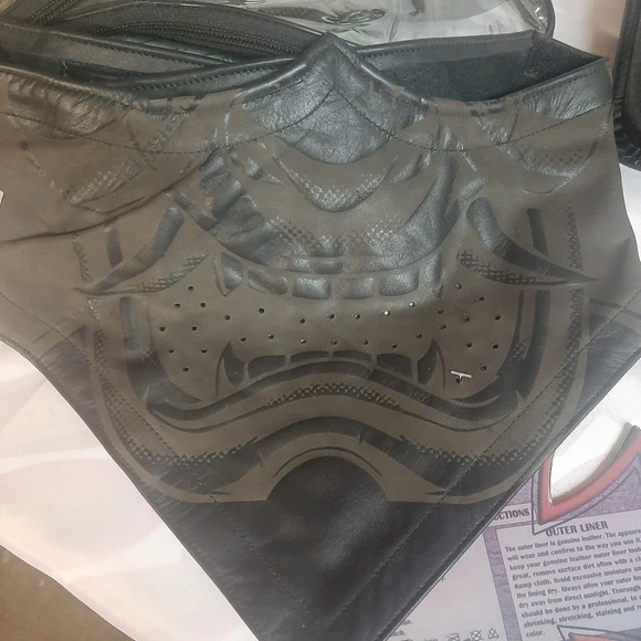NEW LEATHER FACE GEAR SAMURAI - Picture 4 of 6